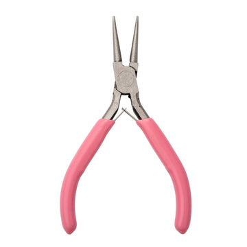 1pc, 12x7.6x0.9cm, Carbon Steel Jewelry Pliers, Round Nose Pliers in Pink